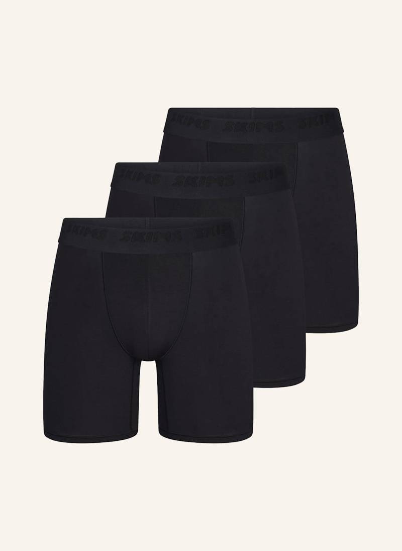 Skims 3er-Pack Boxershorts Skims Stretch schwarz von SKIMS