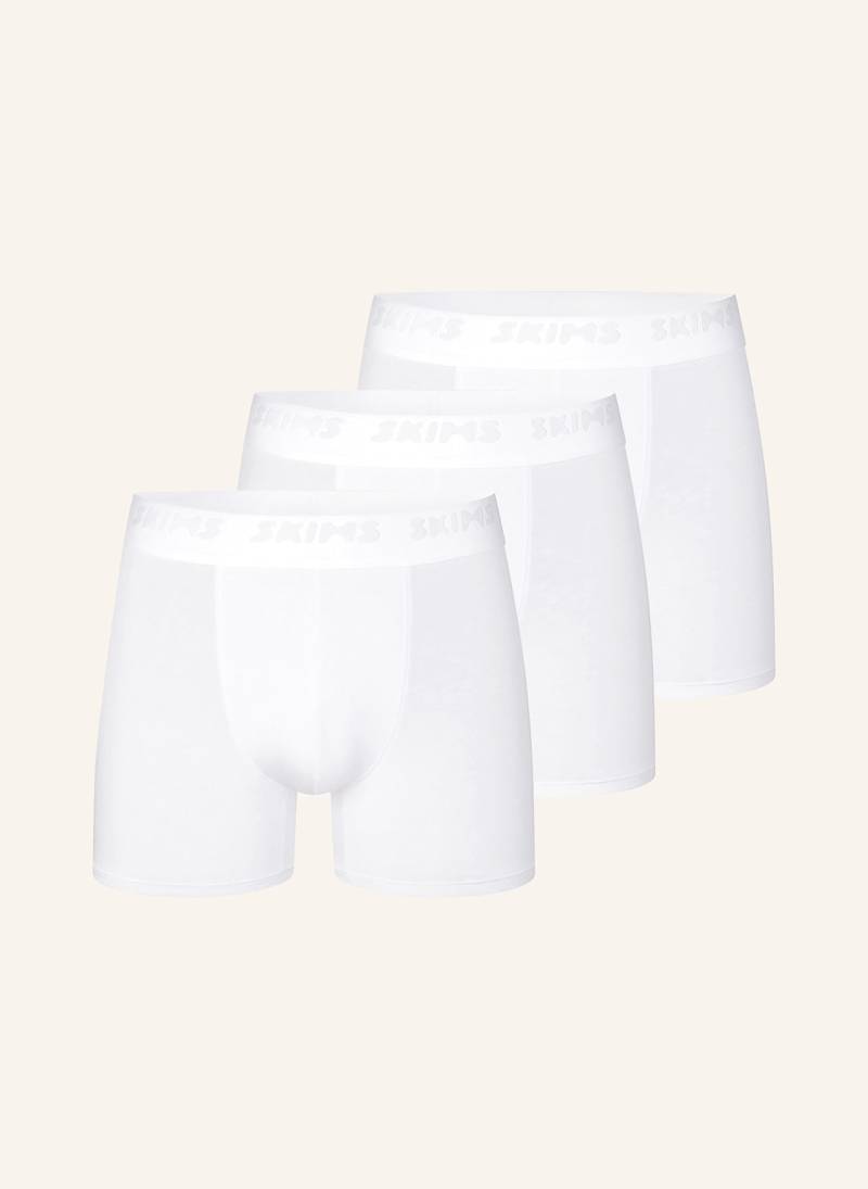Skims 3er-Pack Boxershorts Skims Stretch weiss von SKIMS