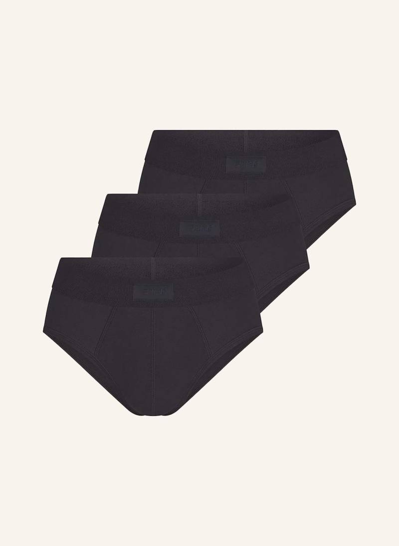 Skims 3er-Pack Slips Skims Cotton schwarz von SKIMS