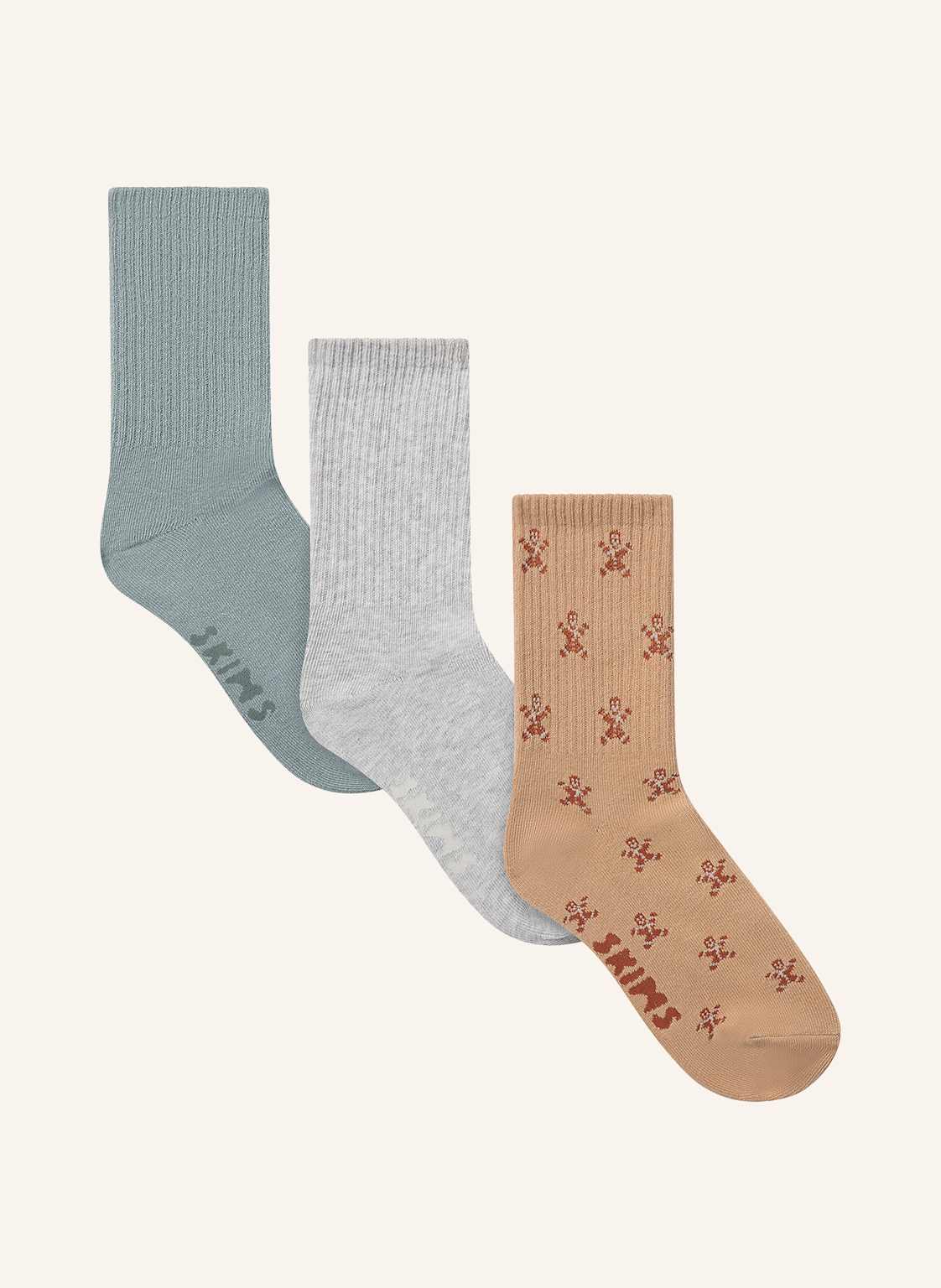 Skims 3er-Pack Socken Sport braun von SKIMS