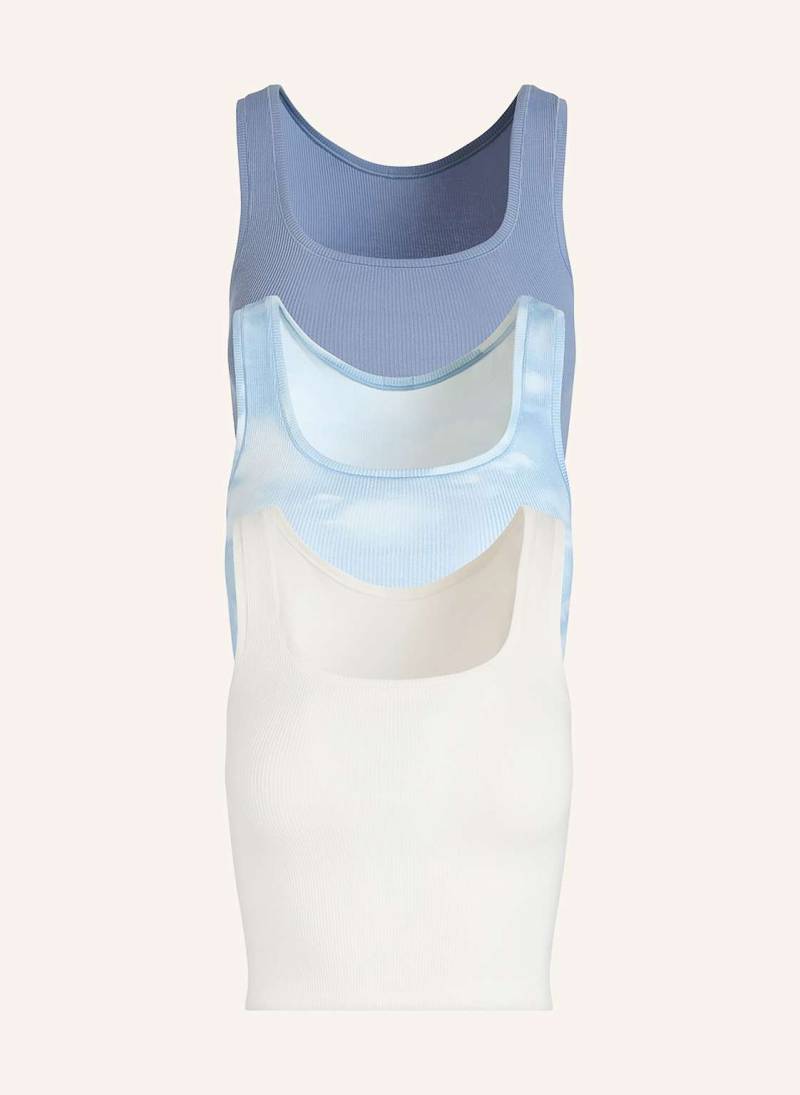 Skims 3er-Pack Tops Cotton Rib blau von SKIMS
