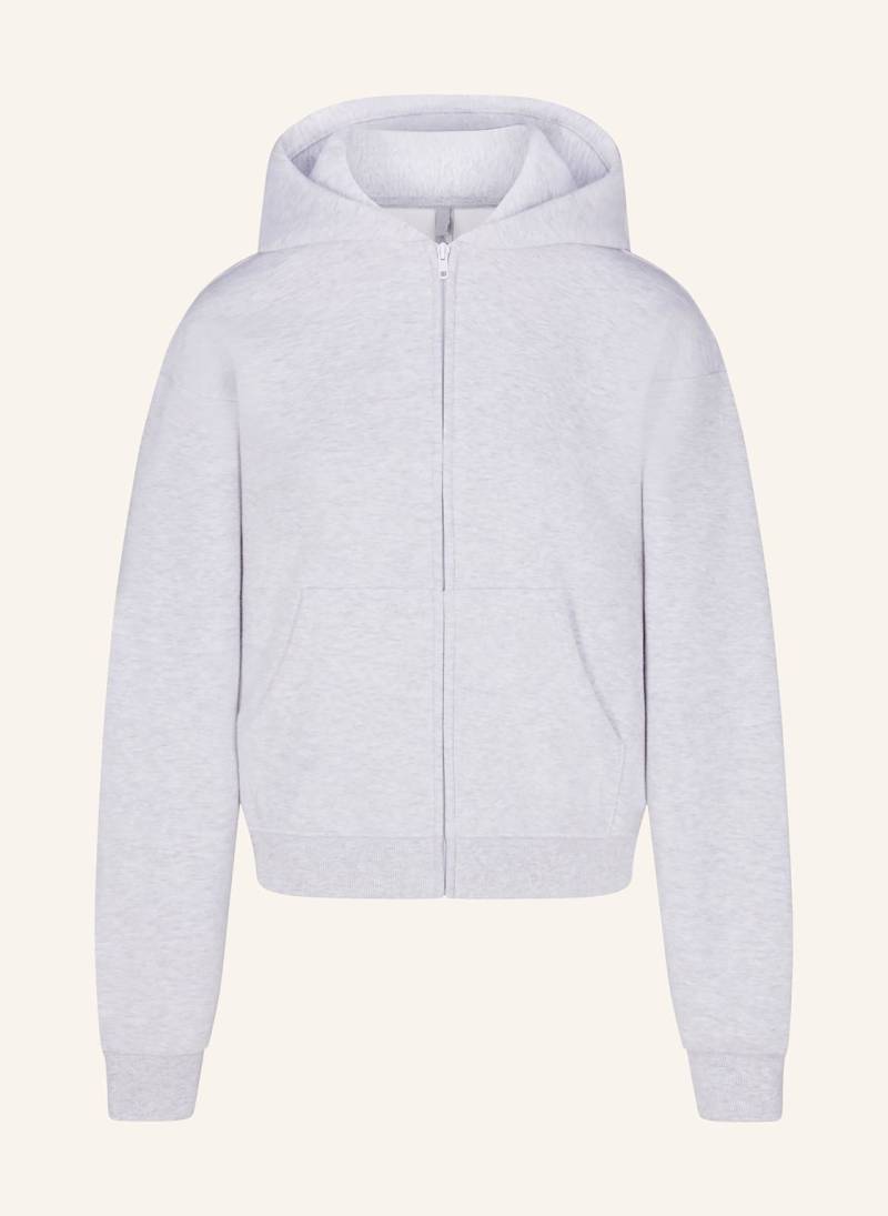 Skims Lounge-Sweatjacke Cotton Fleece grau von SKIMS