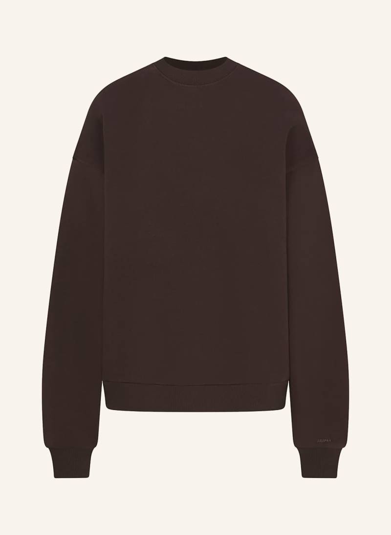 Skims Lounge-Sweatshirt Boyfriend Fleece braun von SKIMS