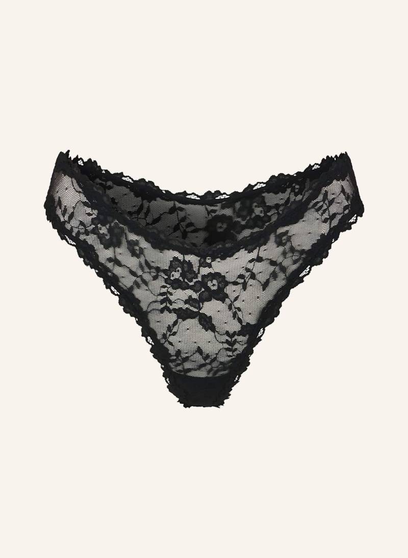 Skims String Lace Dipped Thong schwarz von SKIMS