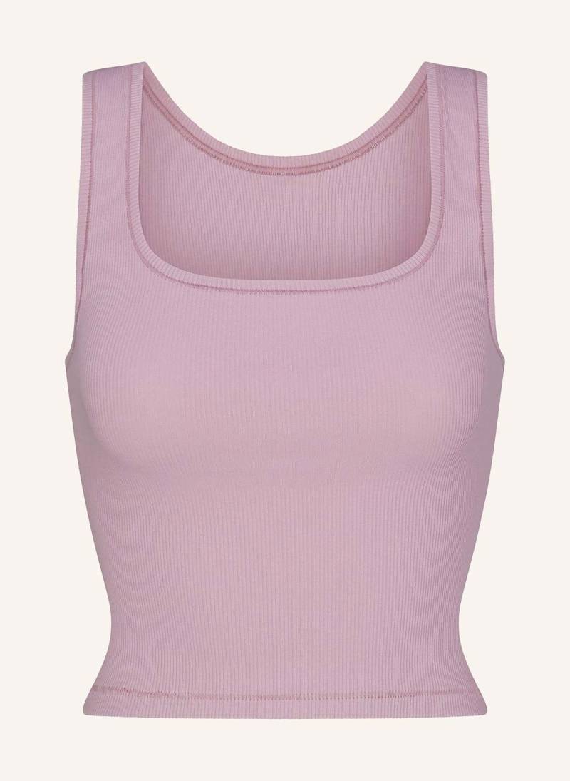 Skims Top Cotton Rib rosa von SKIMS