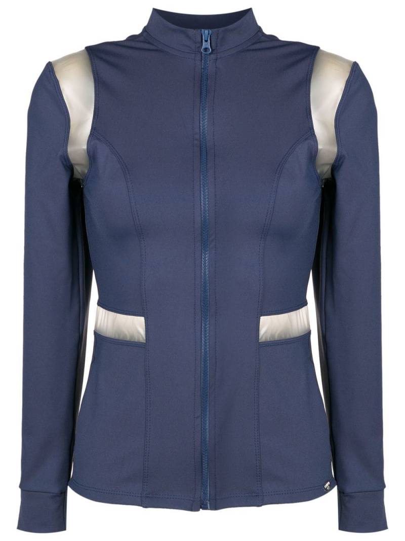 AMIR SLAMA GYM SLAMA GYM + MANLY performance track jacket - Blue von AMIR SLAMA GYM