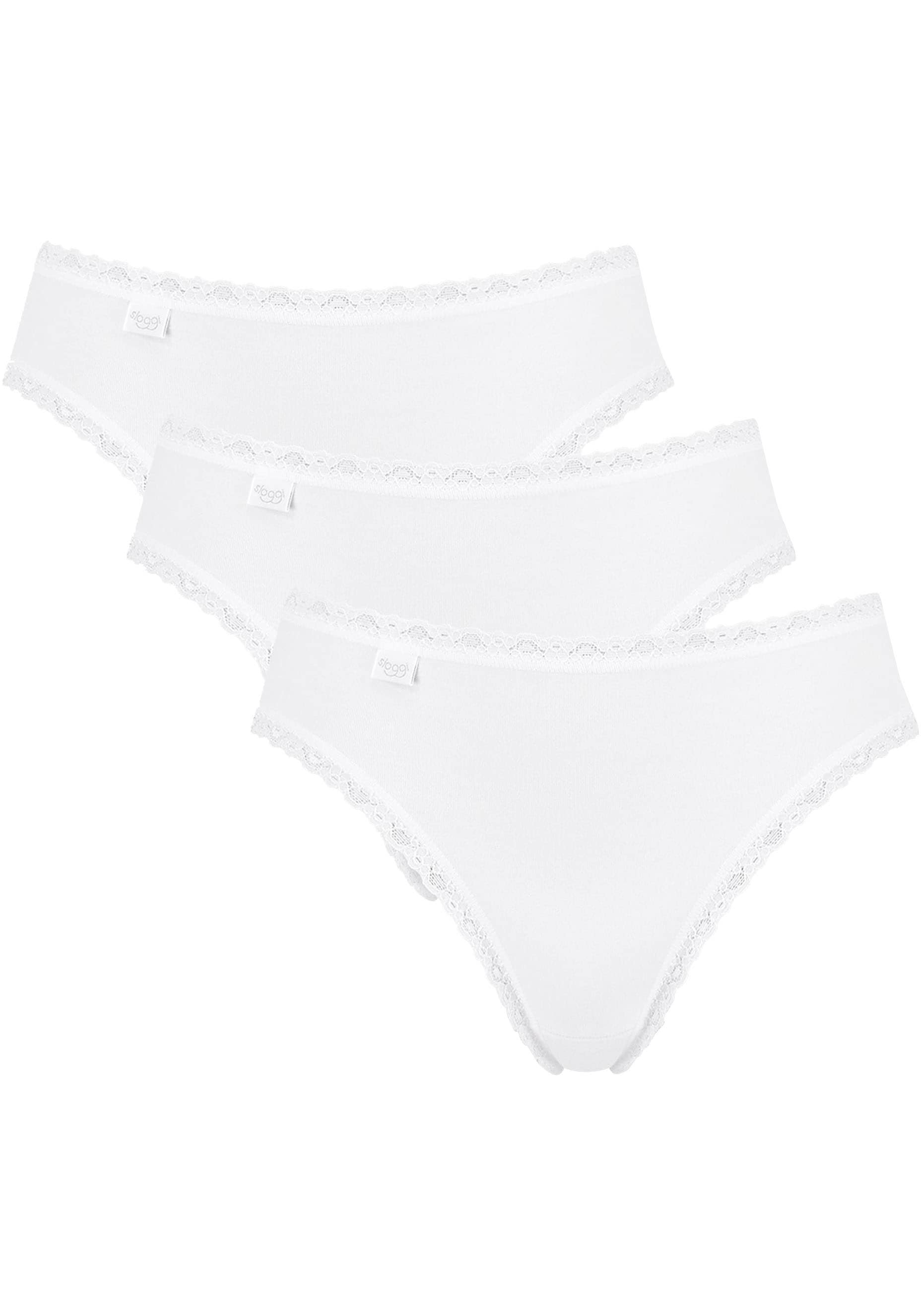 sloggi Taillenslip »24/7 Cotton Lace Tai C3P«, (3er Pack), feines Spitzenbündchen, flache Nähte von sloggi