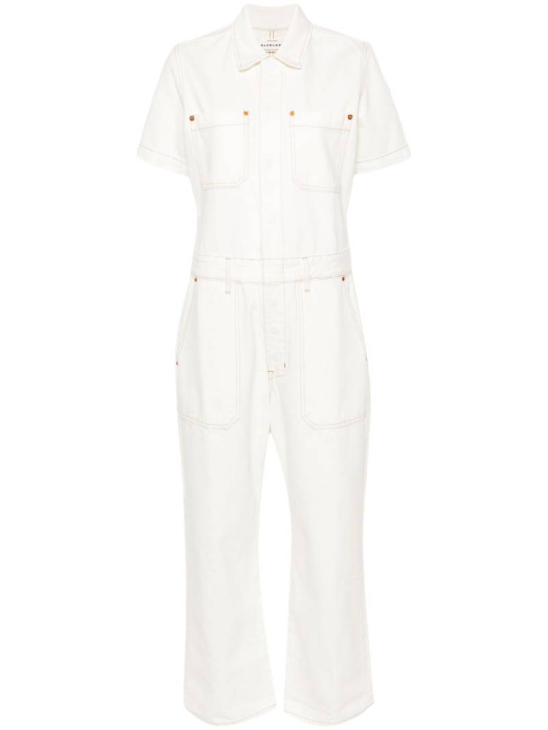 SLVRLAKE short-sleeved twill jumpsuit - White von SLVRLAKE