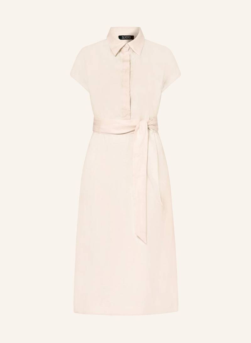 Sly 010 Hemdblusenkleid Kareena Aus Leinen beige von SLY 010