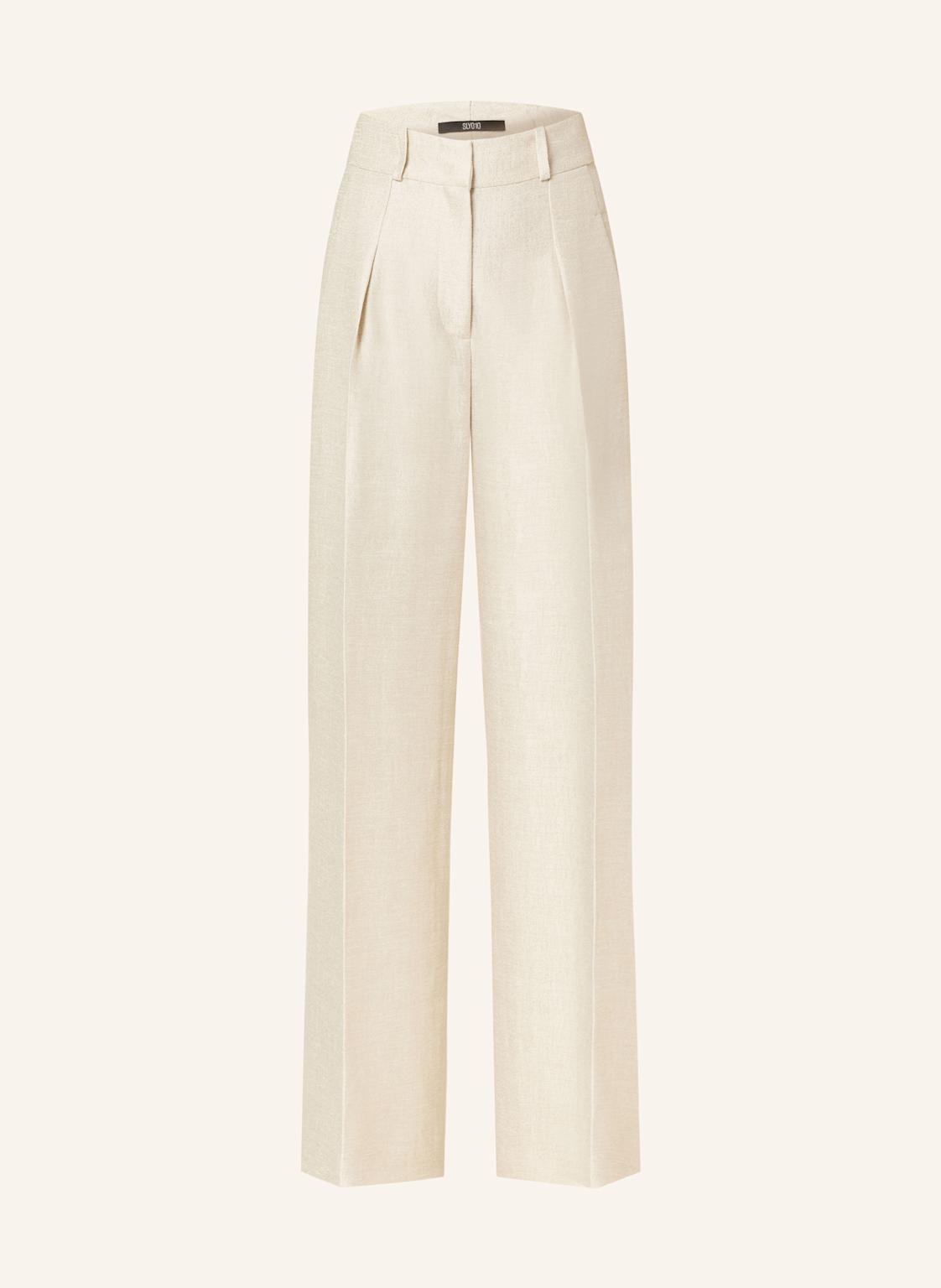 Sly 010 Marlenehose Flora Mit Leinen beige Sly 010 Marlenehose Flora Mit Leinen beige von SLY 010