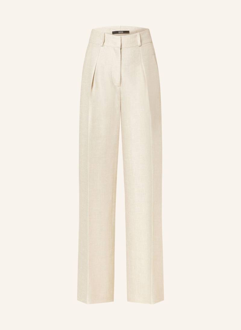 Sly 010 Marlenehose Flora Mit Leinen beige von SLY 010