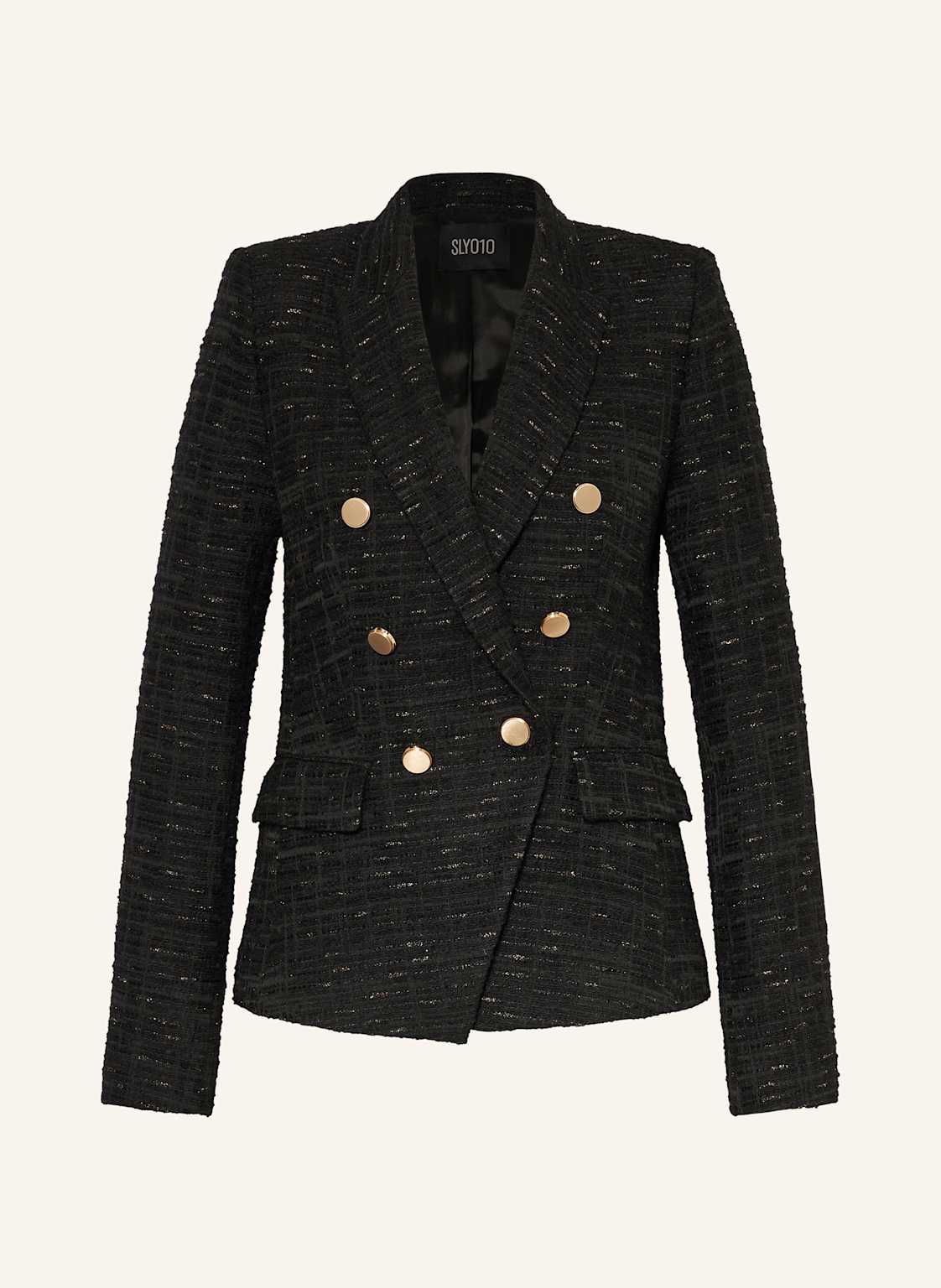 Sly 010 Tweed-Blazer Aria Mit Glitzergarn schwarz