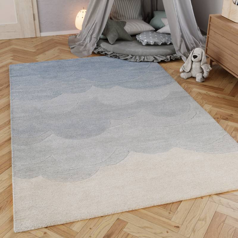 SMART KIDS Kinderteppich »Mika«, rechteckig, 1,2 mm Höhe, aus Naturfasern, dezentes Wolken-Motiv, pastellfarben, Kinderzimmer von SMART KIDS