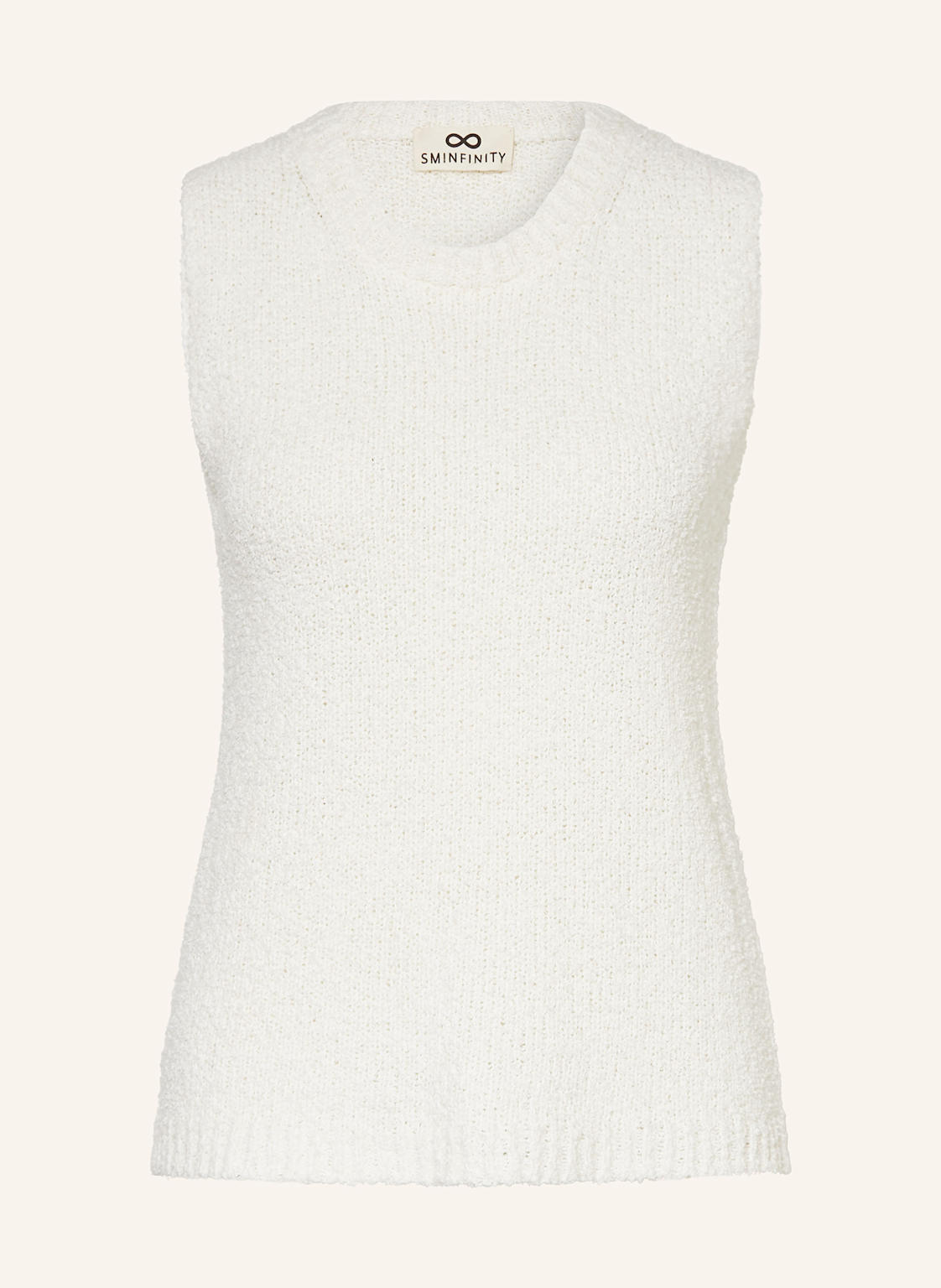 Sminfinity Stricktop Aus Bouclé weiss Sminfinity Stricktop Aus Bouclé weiss von SMINFINITY