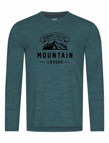 SN Super Natural M MOUNTAIN LOVERS LS - hydro mel/j blk (Grösse: M)