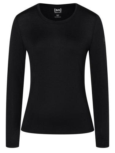 SN Super Natural W BASE CREW NECK 230 - Jet Black (Grösse: XL) von SN Super Natural