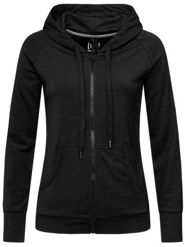 SN Super Natural W ESSENTIAL ZIP HOODIE - Jet Black Melange (Grösse: M) von SN Super Natural