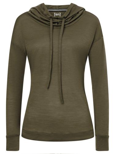 SN Super Natural W FUNNEL HOODIE - stone grey (Grösse: XS) von SN Super Natural