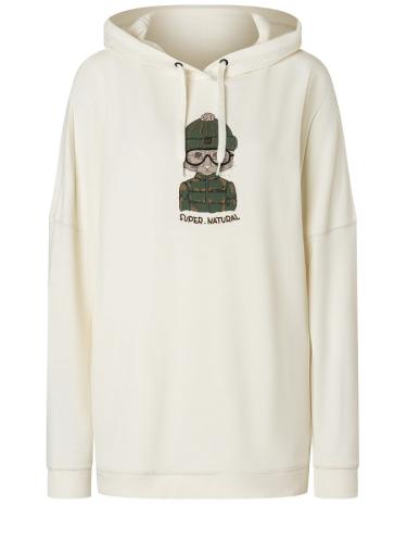 SN Super Natural W SNOW CAT HOODIE - fresh wht/various (Grösse: XS) von SN Super Natural