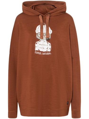SN Super Natural W SNOW CAT HOODIE - horn brown/variou (Grösse: S) von SN Super Natural