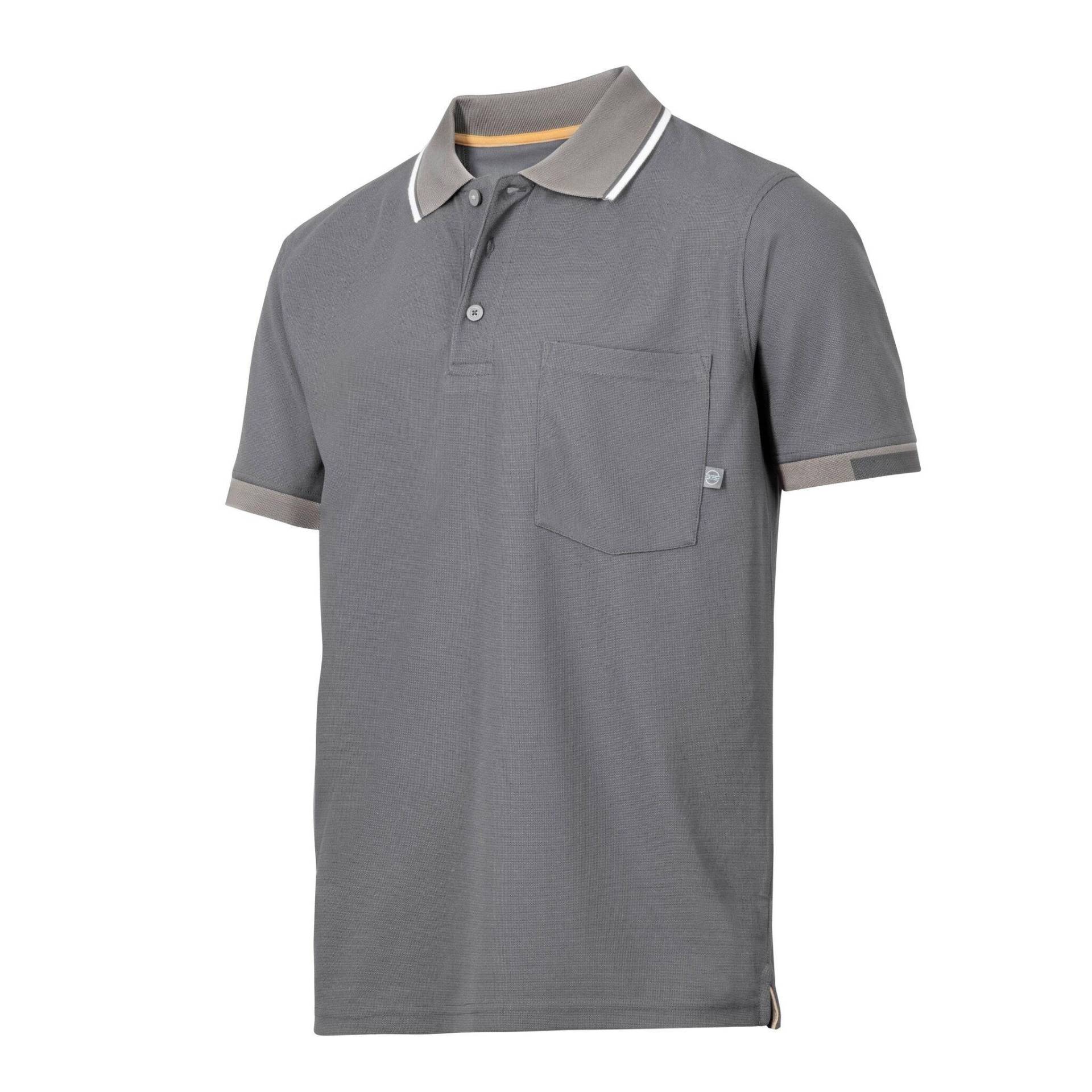 Allroundwork Tech Poloshirt, Kurzärmlig Herren Grau L von SNICKERS