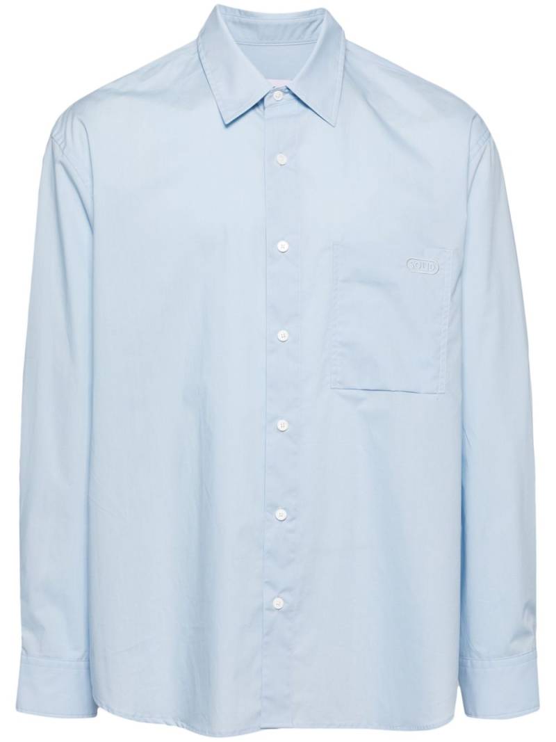 SOLID HOMME patch pocket shirt - Blue von SOLID HOMME