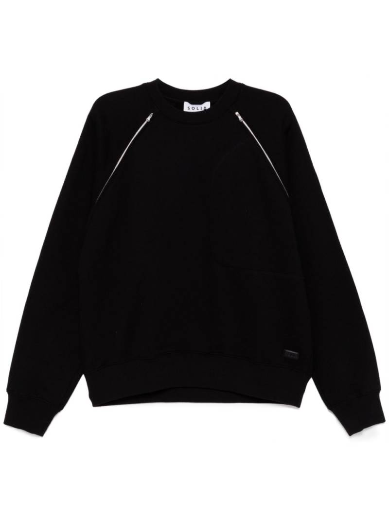 SOLID HOMME zip-detail sweatshirt - Black von SOLID HOMME