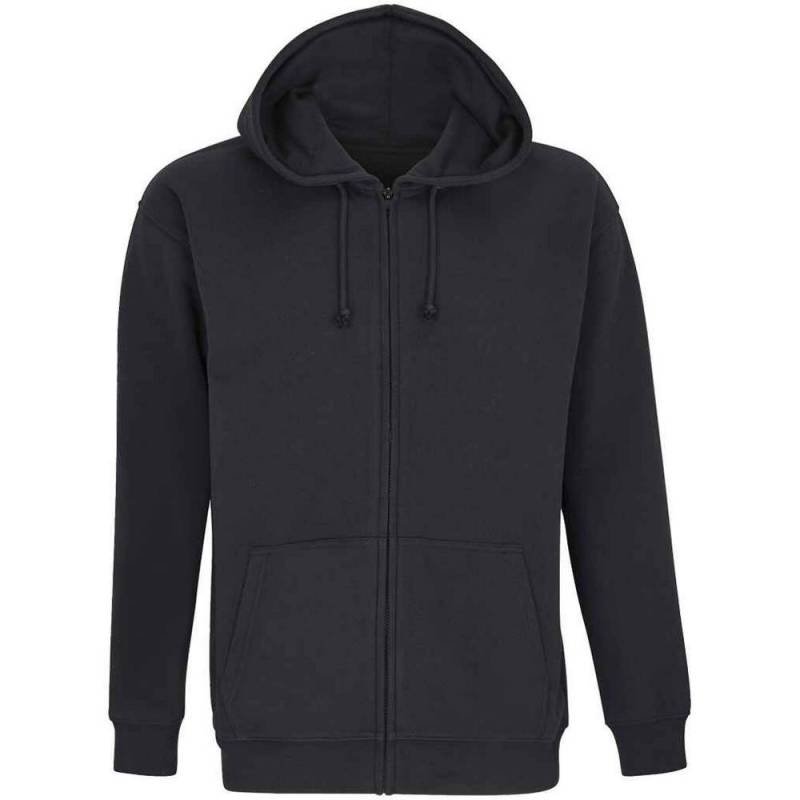 Carter Hoodie Mit Durchgehendem Reißverschluss Herren Schwarz M von SOLS