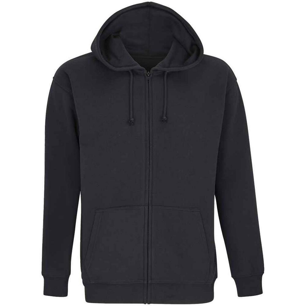 Carter Hoodie Mit Durchgehendem Reißverschluss Herren Schwarz XL von SOLS