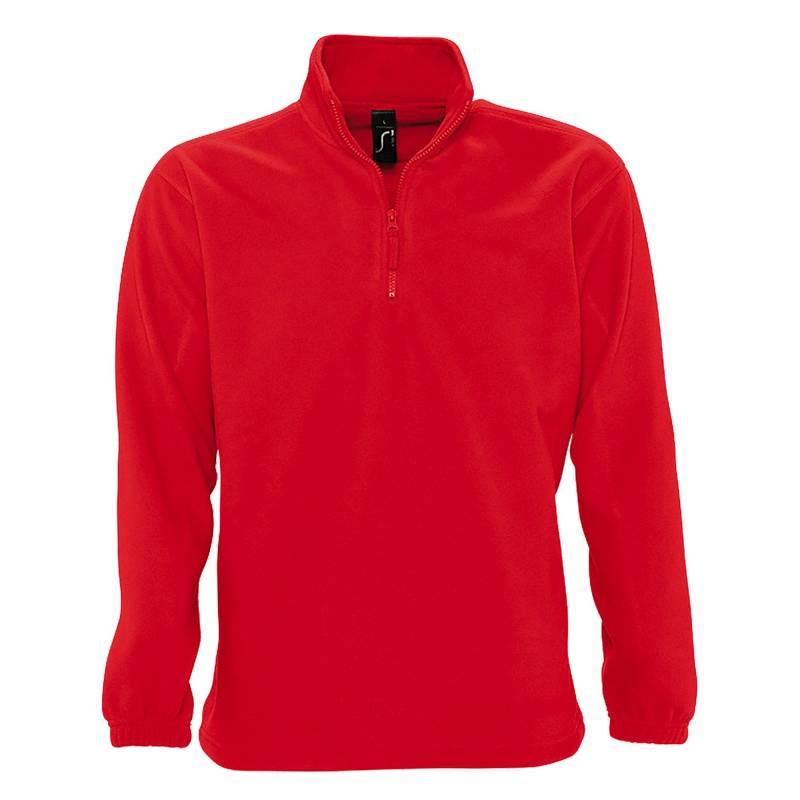 Fleece Top Ness Herren Rot Bunt L von SOLS