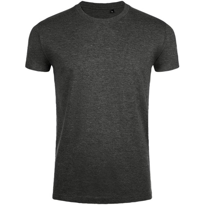 Imperial Slim Fit Tshirt, Kurzarm Herren Charcoal Black L von SOLS