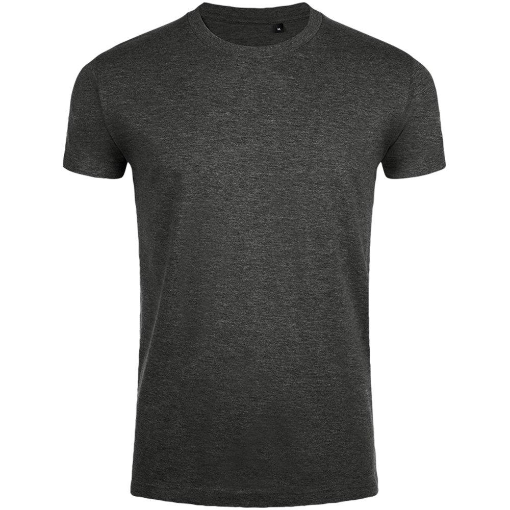 Imperial Slim Fit Tshirt, Kurzarm Herren Charcoal Black XXL von SOLS