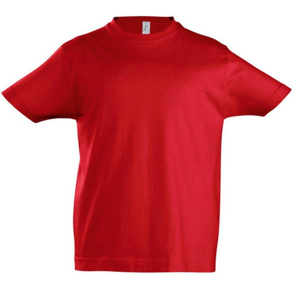 Imperial Tshirt, , Kurzarm Jungen Rot Bunt 10A von SOLS