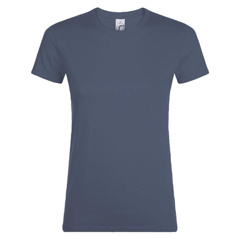 SOLS - KurzarmTShirt Regent, für Damen, Blau Denim, Größe S von SOLS