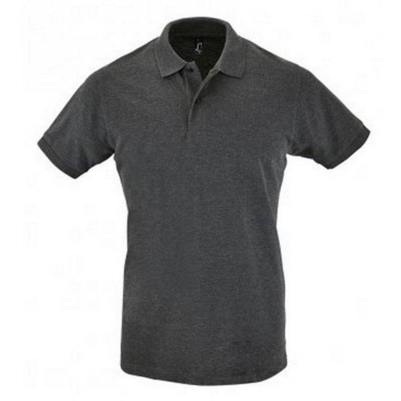 Mens Perfect Pique Poloshirt, Kurzarm Herren Charcoal Black XL von SOLS