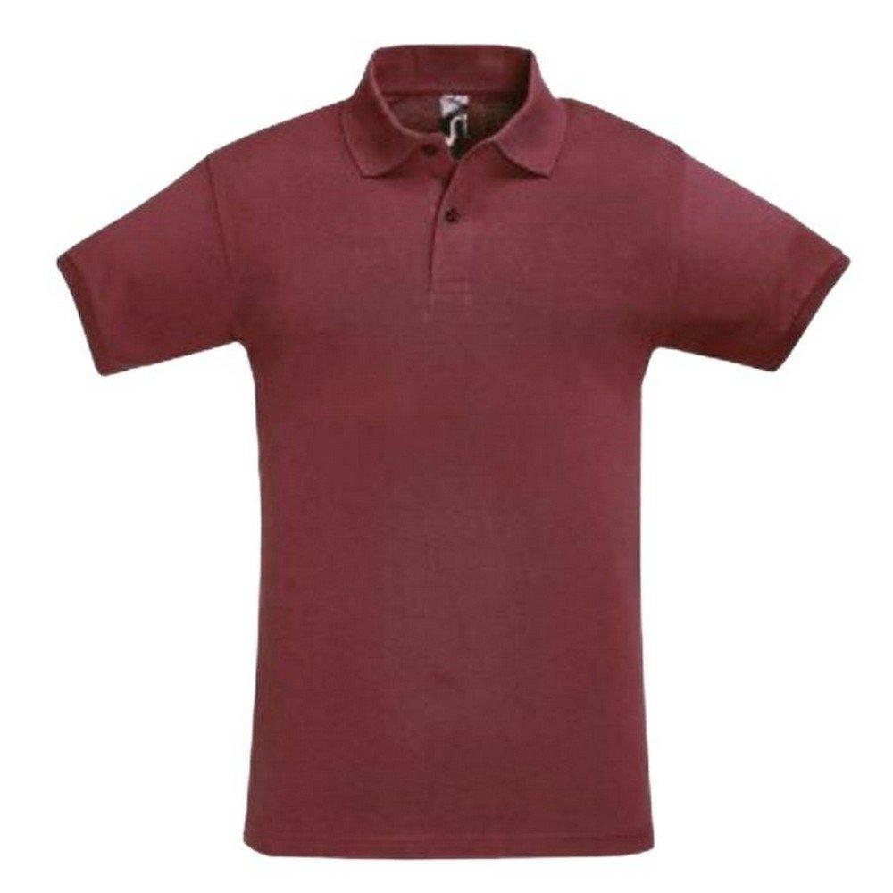 Mens Perfect Pique Poloshirt, Kurzarm Herren Weinrot 3XL von SOLS