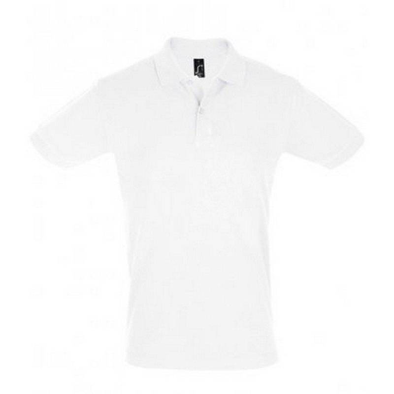 Mens Perfect Pique Poloshirt, Kurzarm Herren Weiss L von SOLS