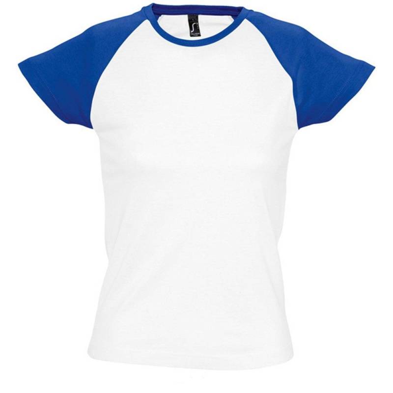 Milky Tshirt, Kurzarm, Rundhalsausschnitt, Kontrastfarben Damen Weiss M von SOLS