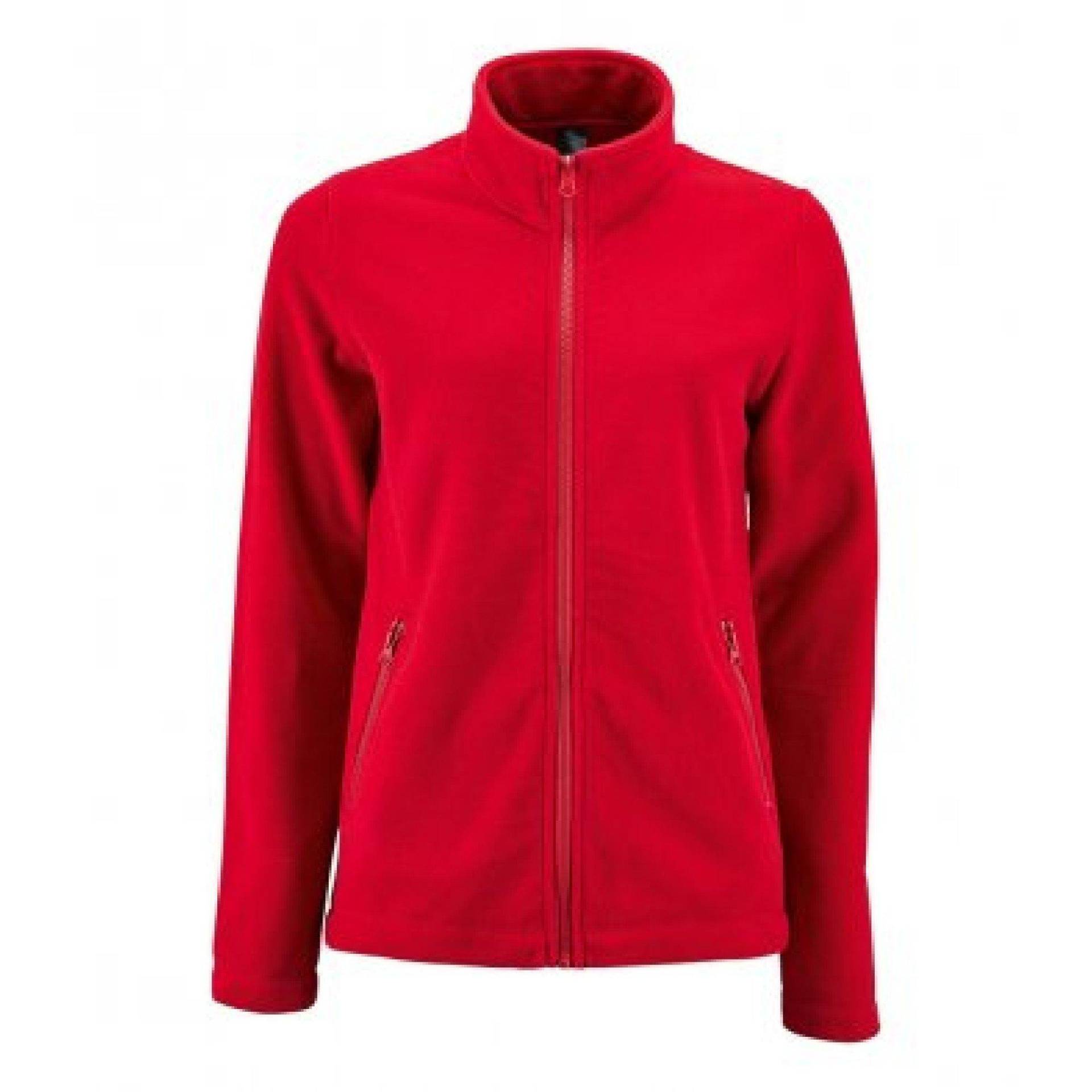 Norman Fleece Jacke Damen Rot Bunt L von SOLS