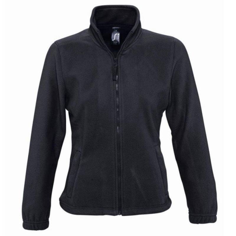 North Fleecejacke Mit Durchgehendem Reißverschluss Damen Charcoal Black L von SOLS