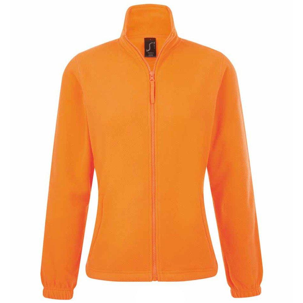 North Fleecejacke Mit Durchgehendem Reißverschluss Damen Orange L von SOLS