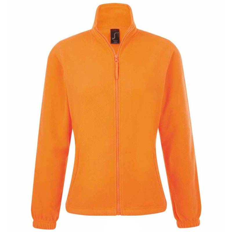 North Fleecejacke Mit Durchgehendem Reißverschluss Damen Orange M von SOLS