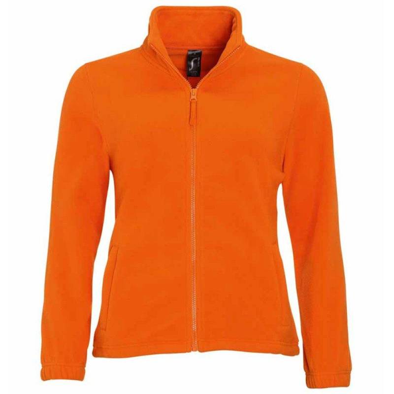 North Fleecejacke Mit Durchgehendem Reißverschluss Damen Orange S von SOLS