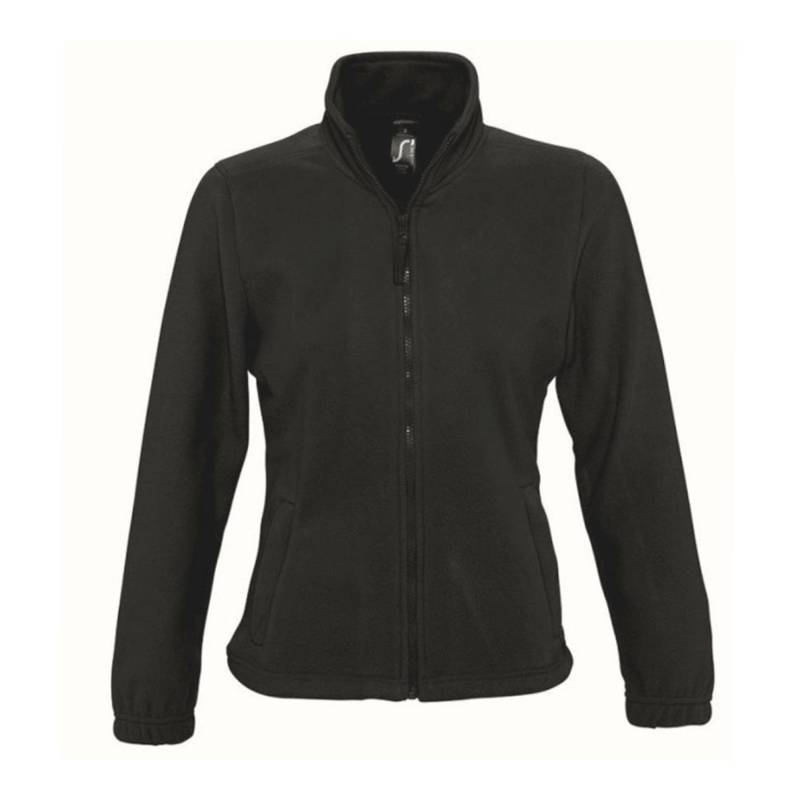 North Fleecejacke Mit Durchgehendem Reißverschluss Damen Schwarz M von SOLS