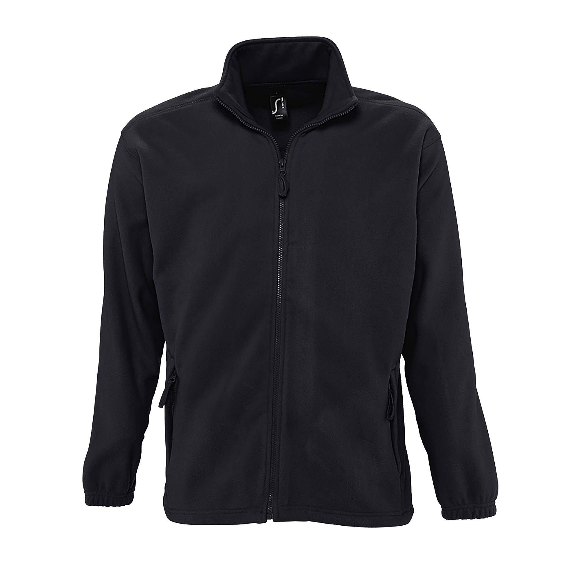 Outdoor Fleece Jacke North Herren Charcoal Black L von SOLS