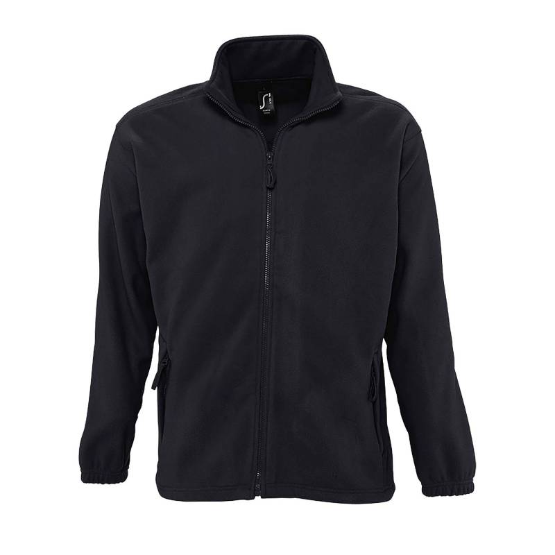 Outdoor Fleece Jacke North Herren Charcoal Black M von SOLS