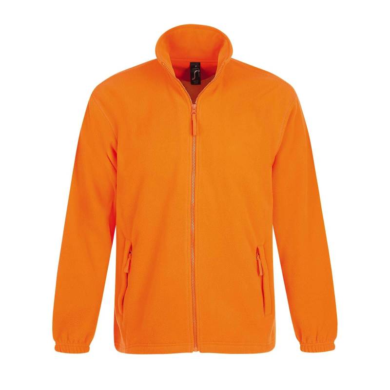 Outdoor Fleece Jacke North Herren Orange 3XL von SOLS