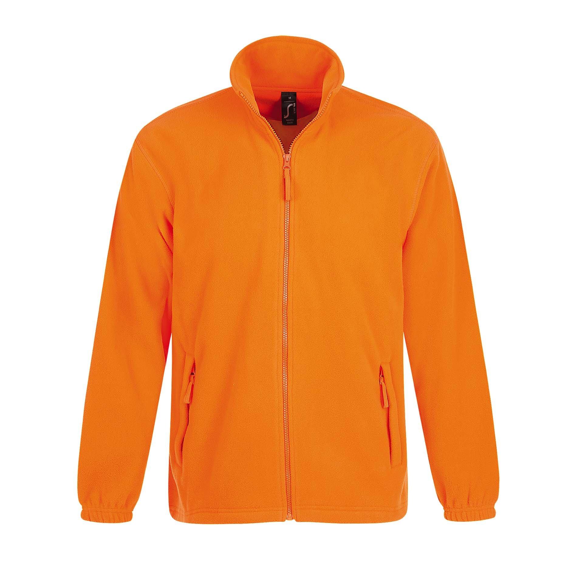 Outdoor Fleece Jacke North Herren Orange XS von SOLS