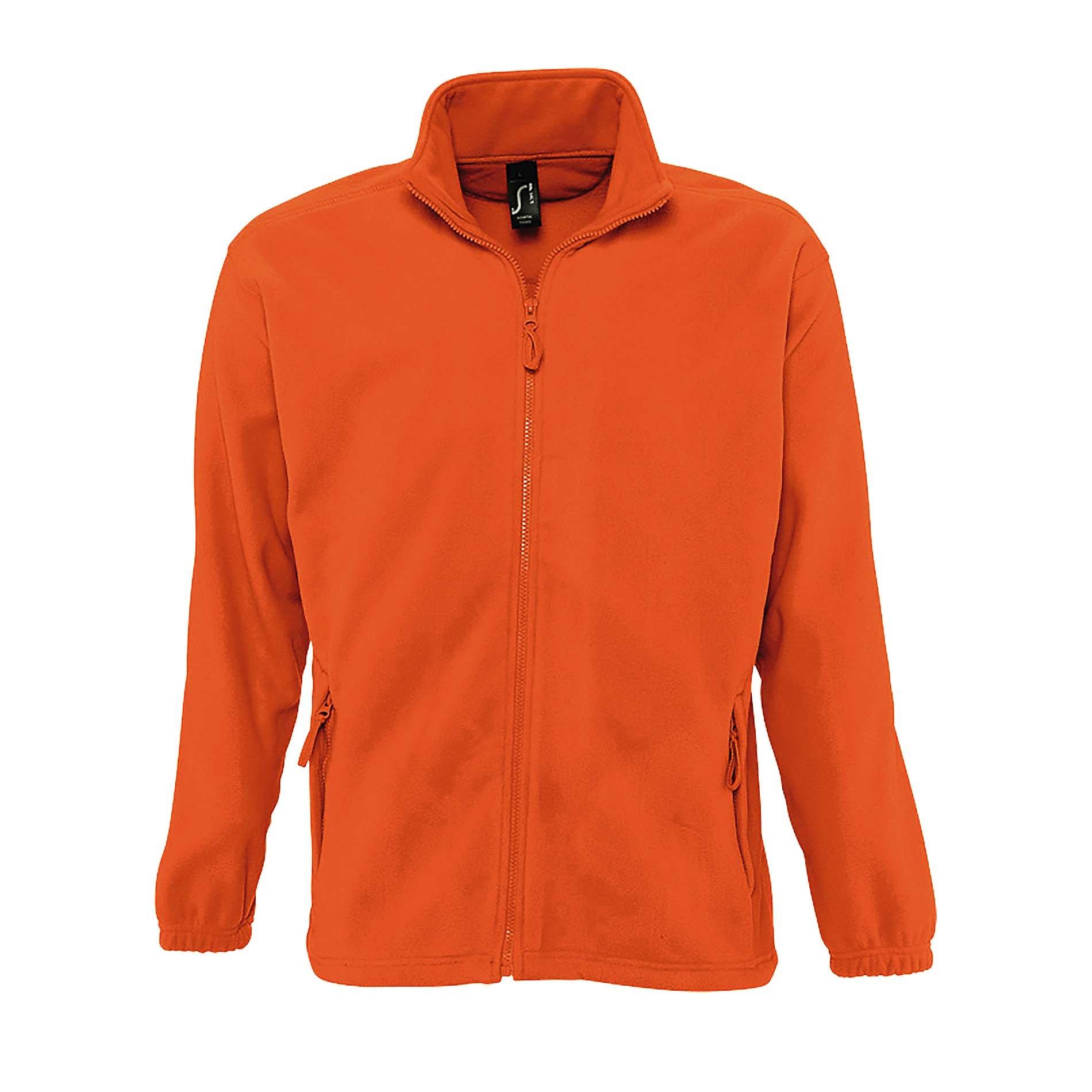 Outdoor Fleece Jacke North Herren Orange XS von SOLS