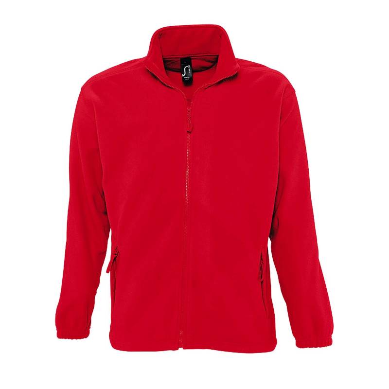 Outdoor Fleece Jacke North Herren Rot Bunt 4XL von SOLS